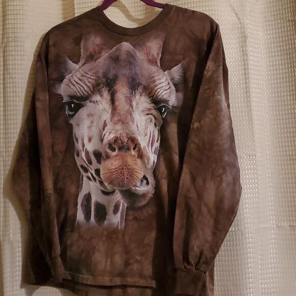 THE MOUNTAIN  DYED  LONG SLEEVE SHIRT M BROWN - Picture 1 of 6